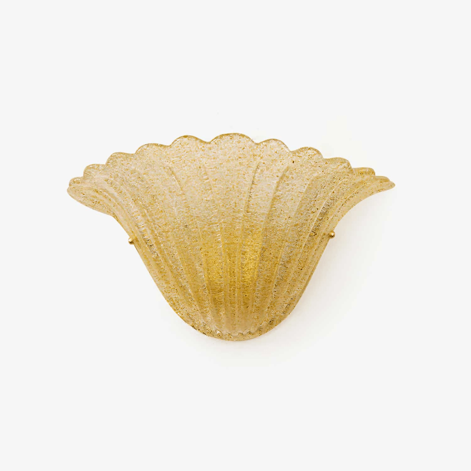 Aurora Applique Murale Coquille Bord Texturé Verre Élégant