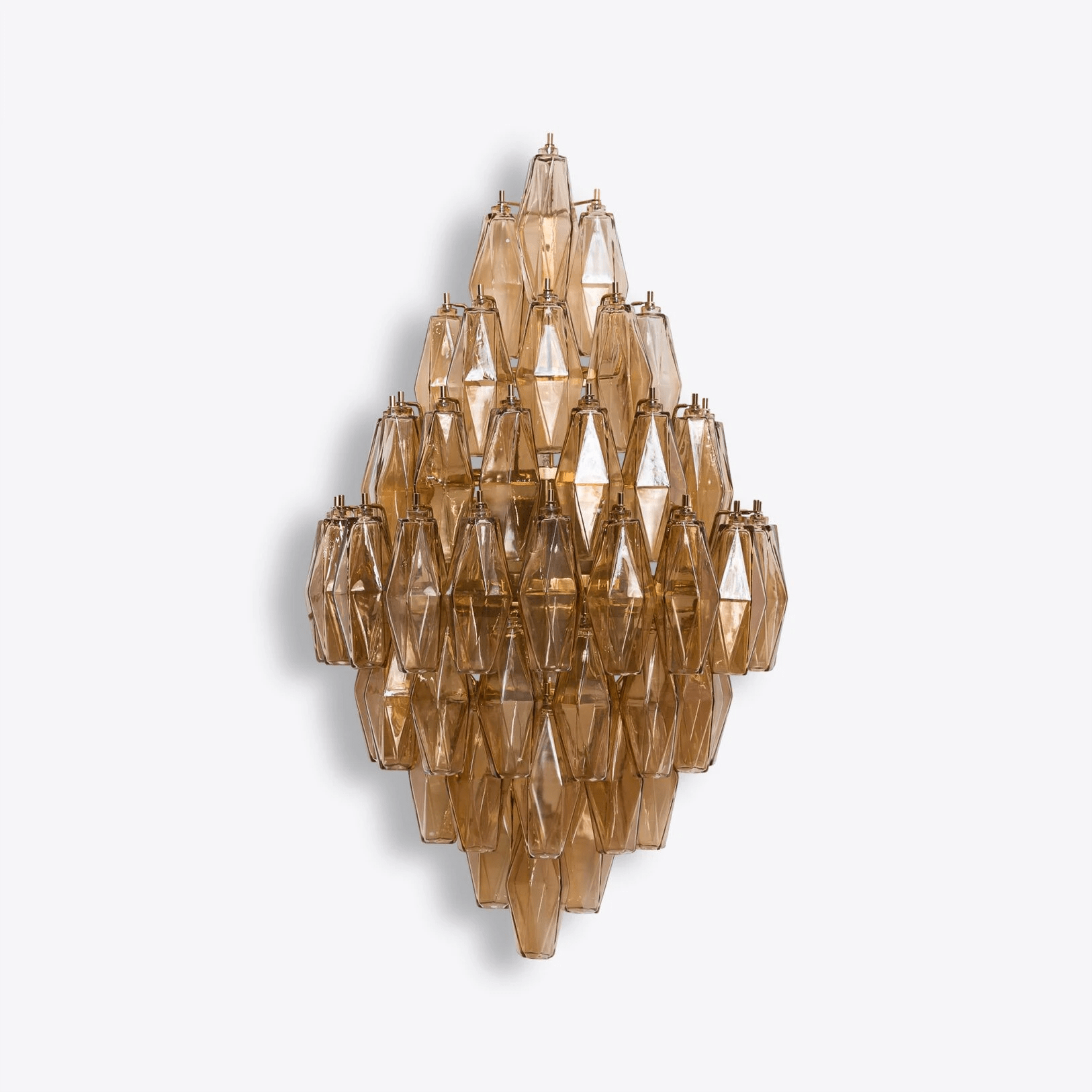 Aurora Luminaire Mural Ambre Diamant Polyèdre Vintage