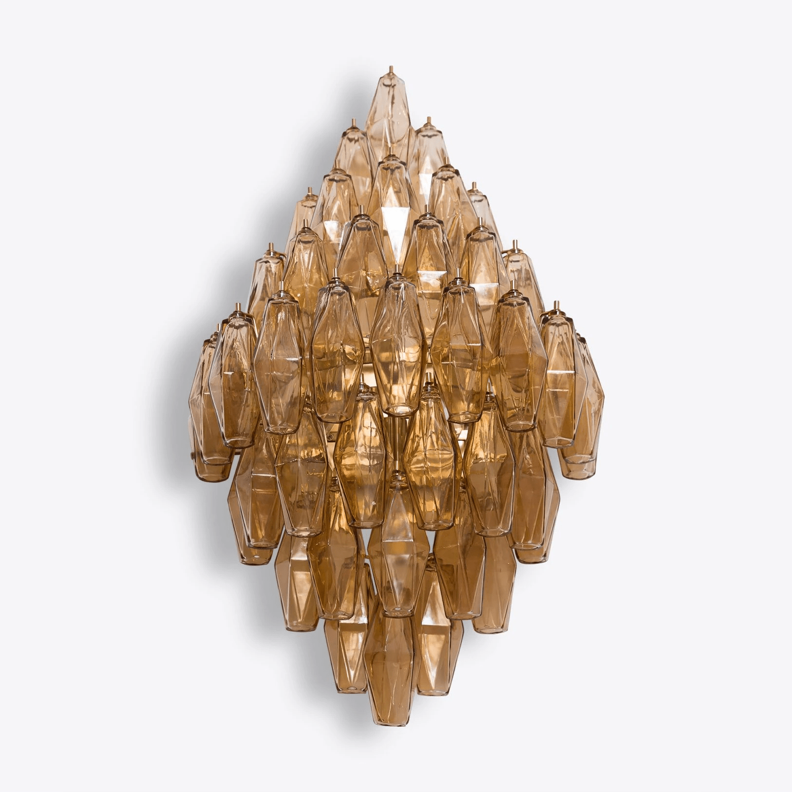 Aurora Luminaire Mural Ambre Diamant Polyèdre Vintage