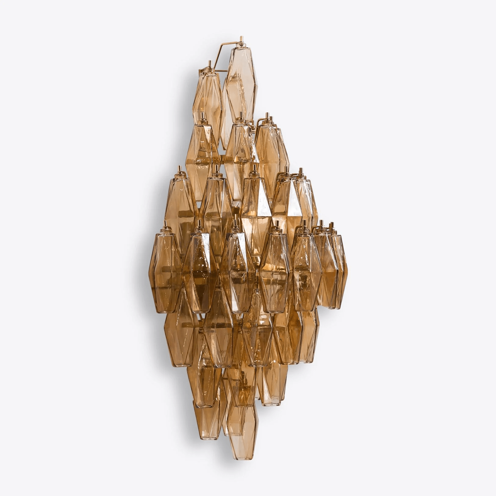 Aurora Luminaire Mural Ambre Diamant Polyèdre Vintage