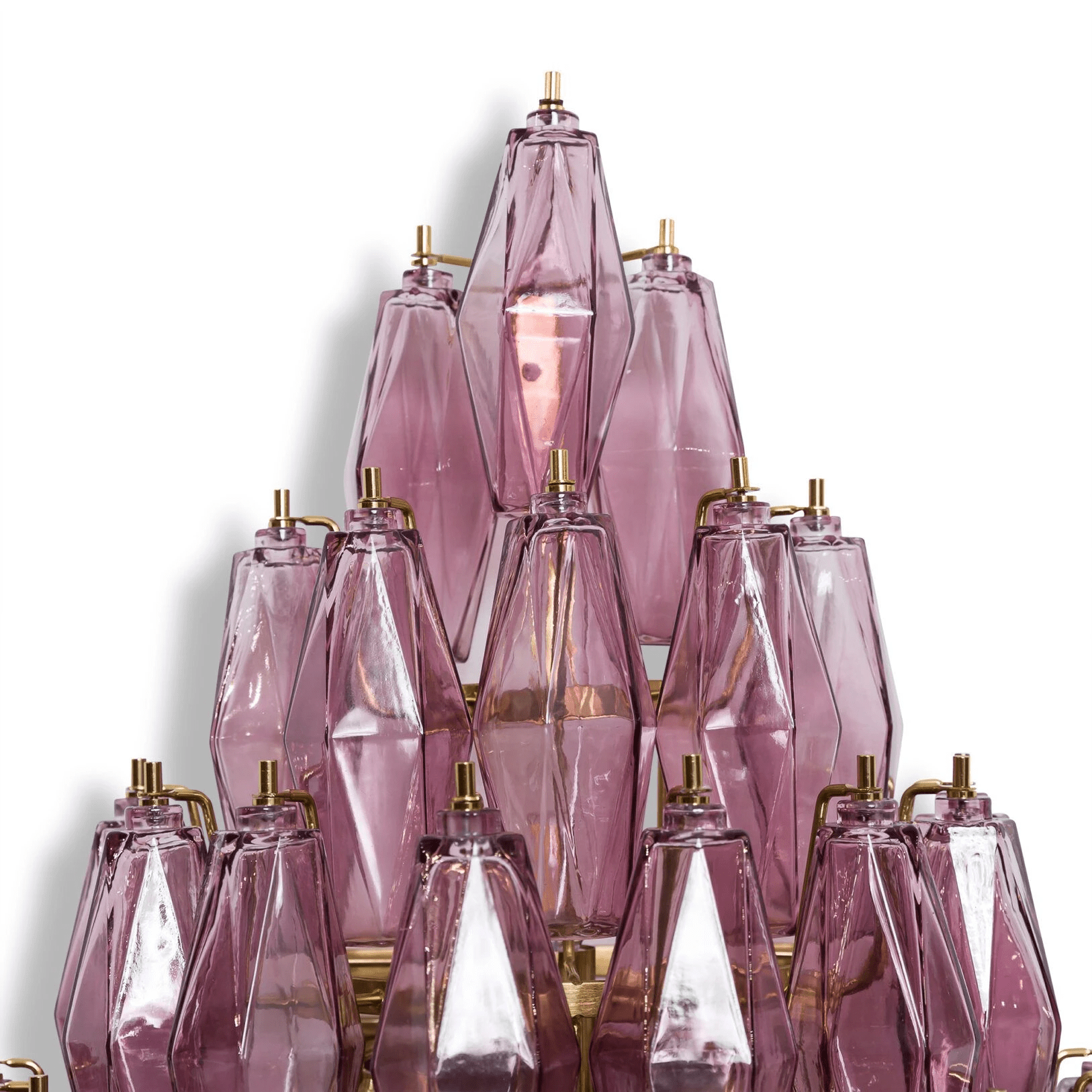 Aurora Luminaire Mural Ambre Diamant Polyèdre Vintage