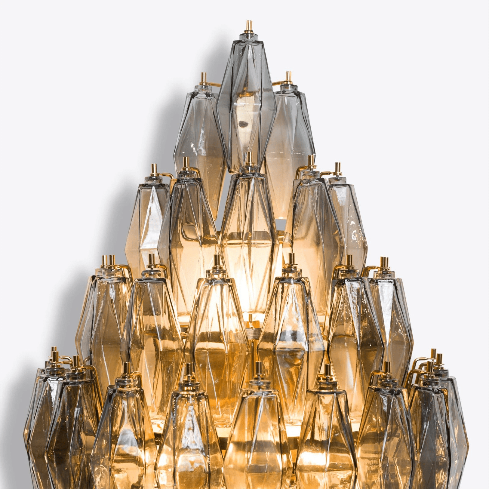 Aurora Luminaire Mural Ambre Diamant Polyèdre Vintage