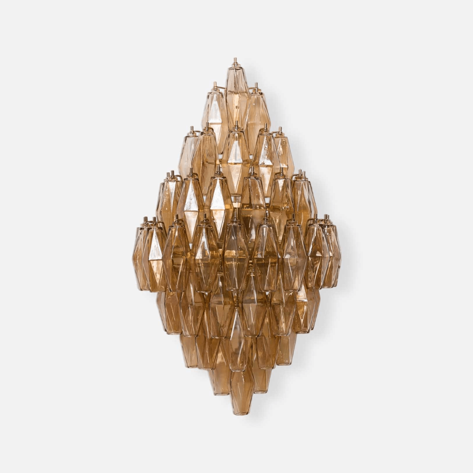 Aurora Luminaire Mural Ambre Diamant Polyèdre Vintage
