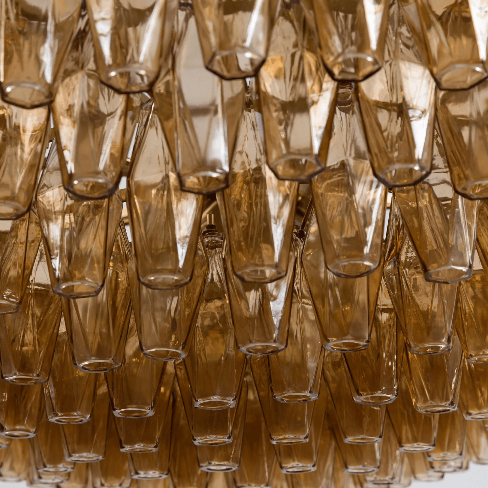 Aurora Lustre Étagé Ambre Verre