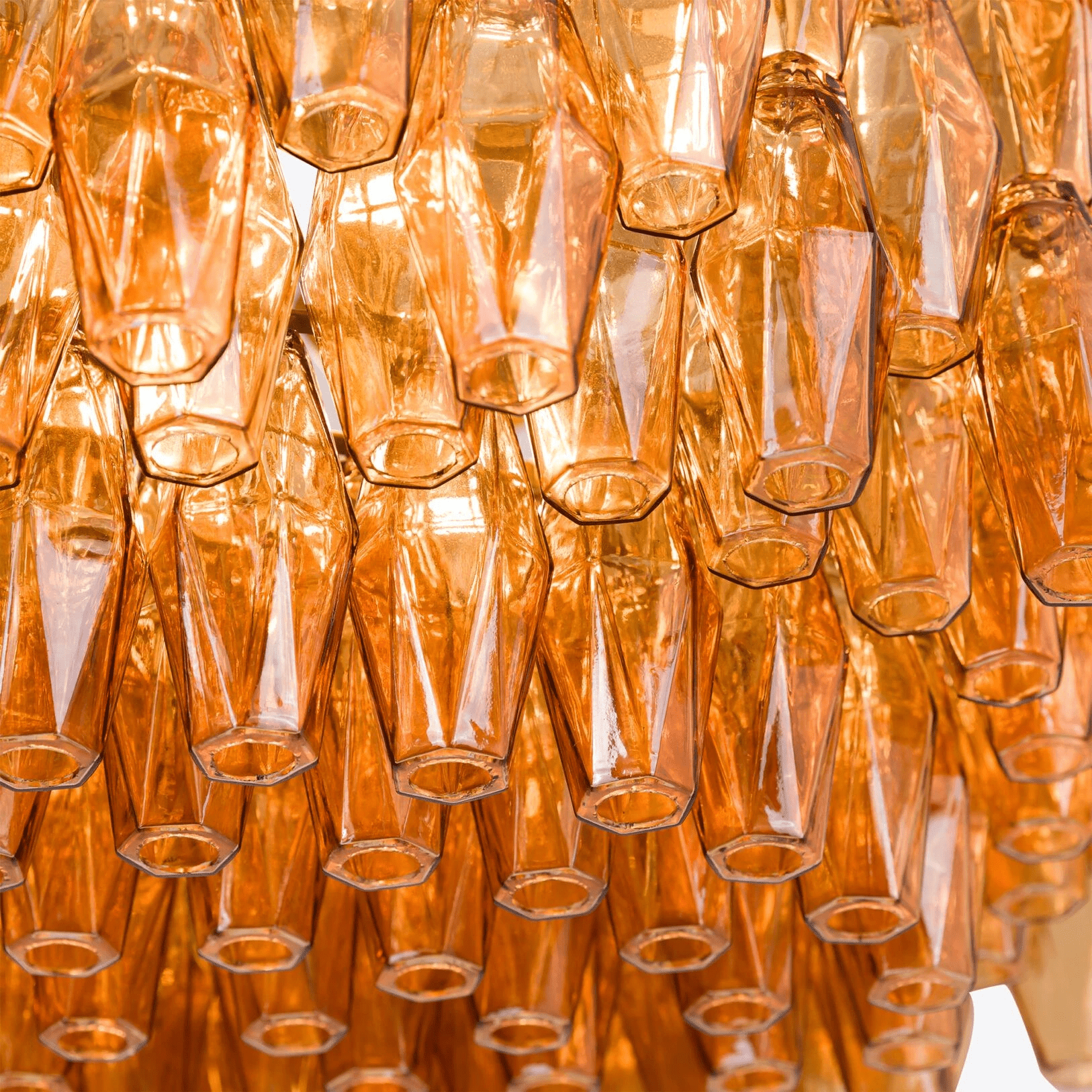 Aurora Lustre Tambour Ambre Verre