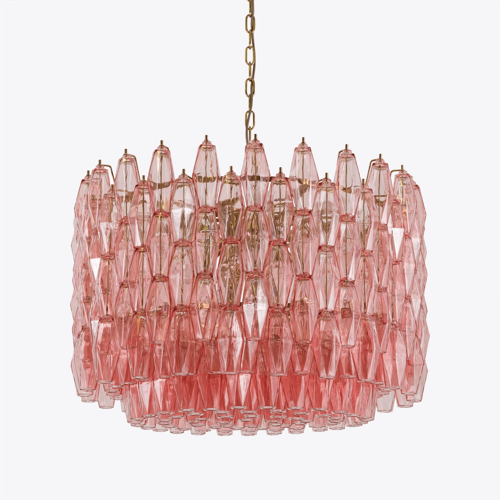 Aurora Lustre Tambour Ambre Verre