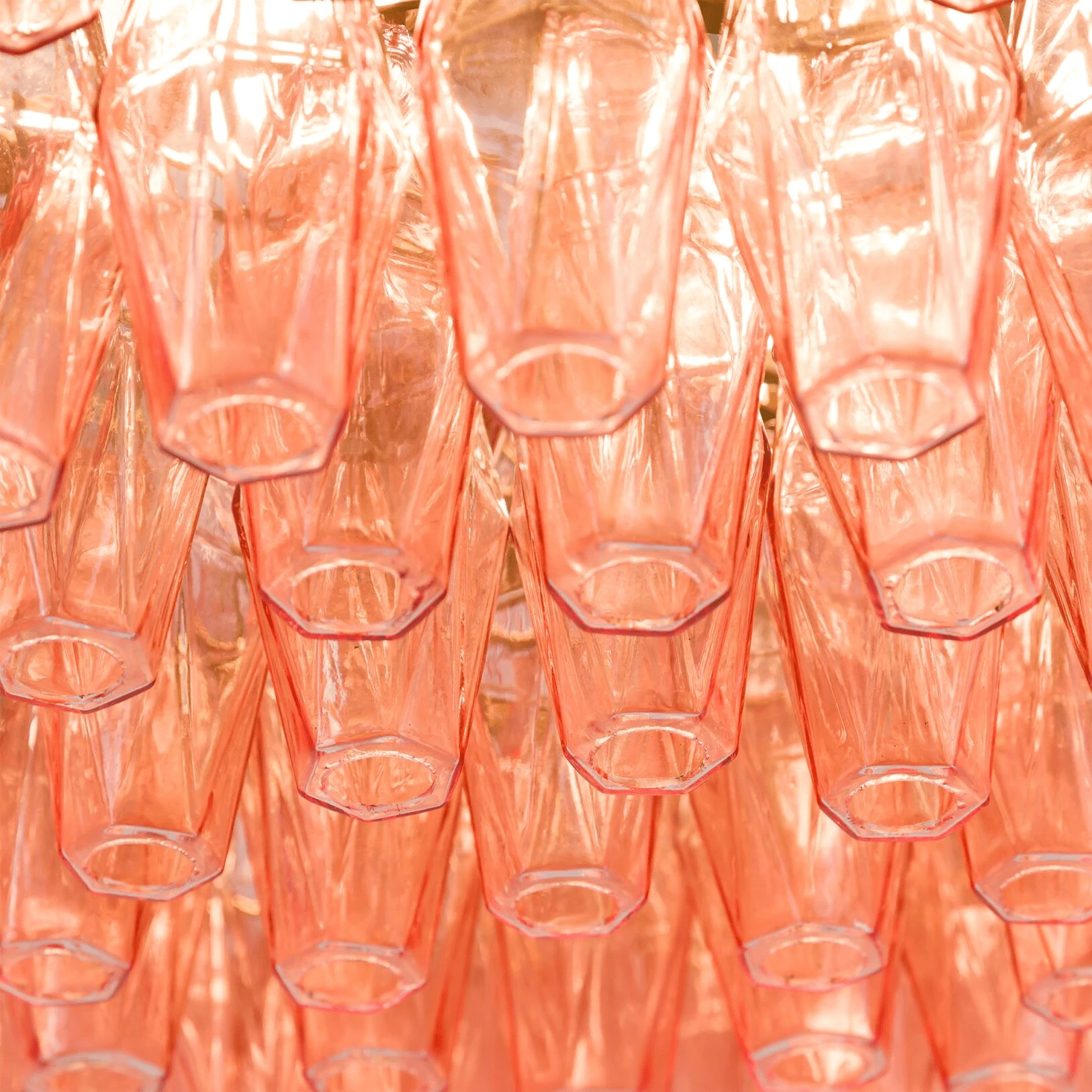 Aurora Lustre Tambour Ambre Verre