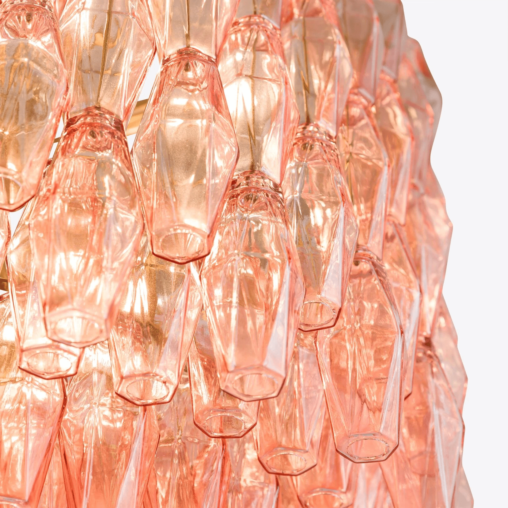 Aurora Lustre Tambour Ambre Verre