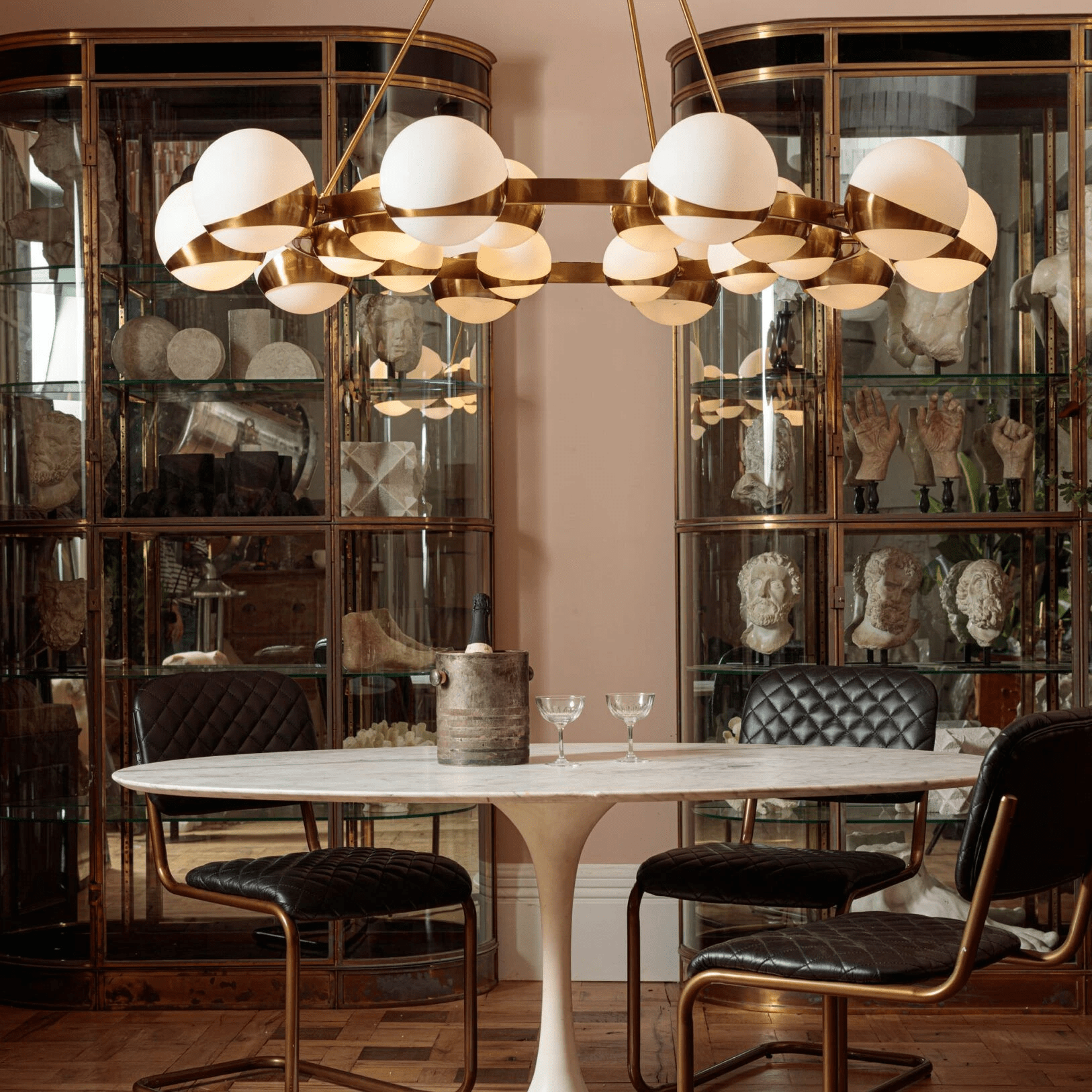 Lumina Lustre Moderne en Laiton Sphere