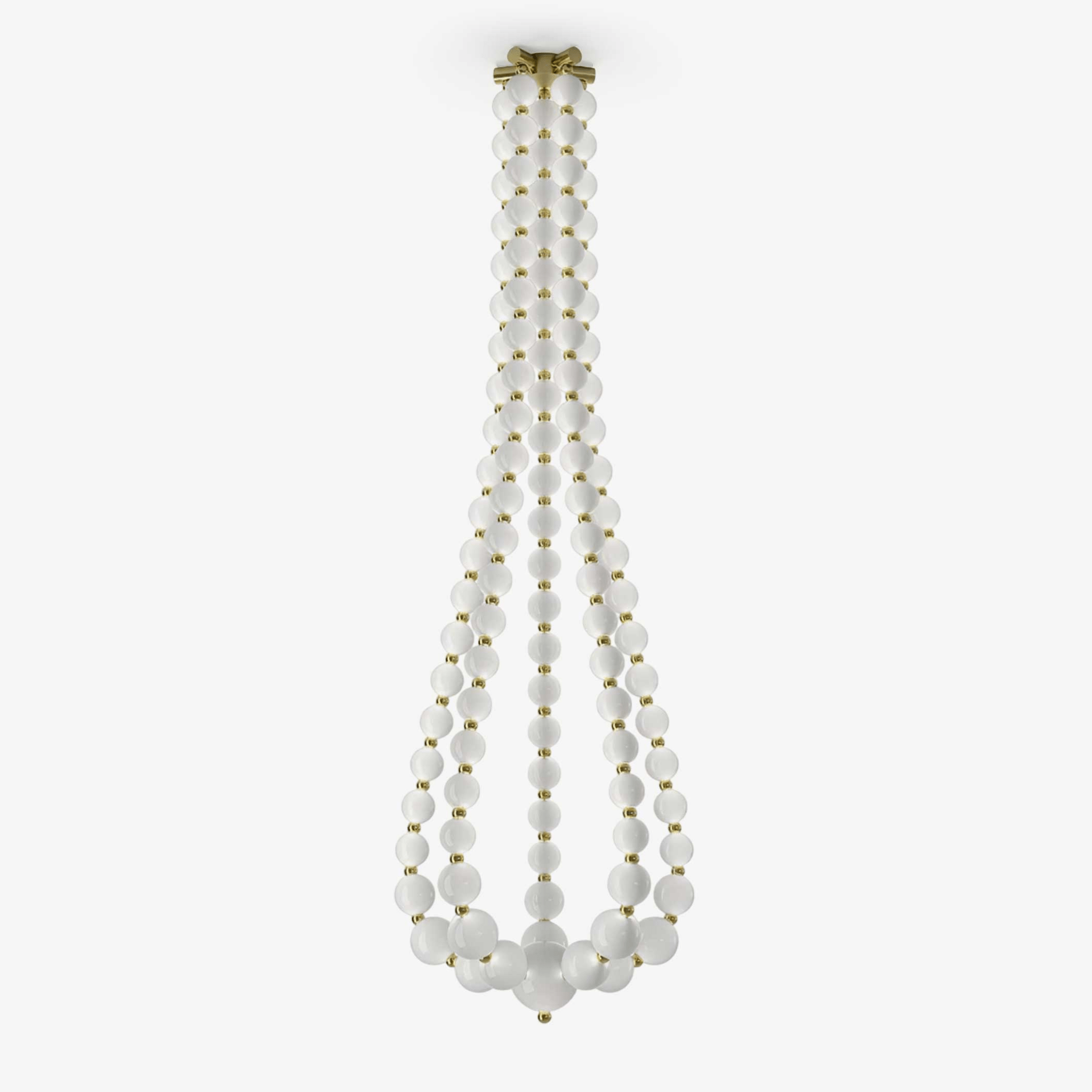 PearlCascade Lustre Perlé en Verre
