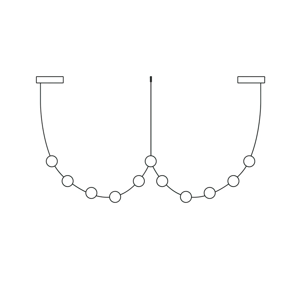 Flexura Suspension Métal Moderne Sur Rail