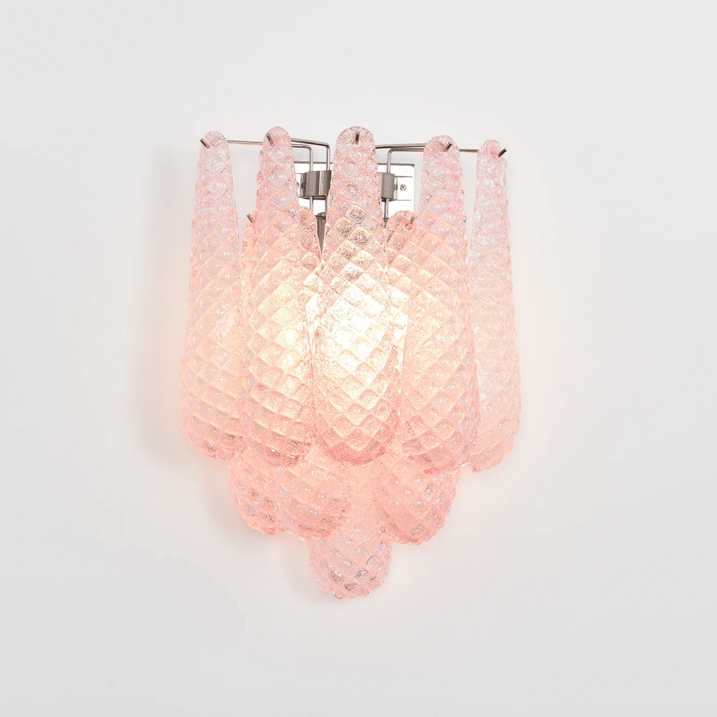 Aurora Applique Murale Rose Larme Verre Florale Artistique