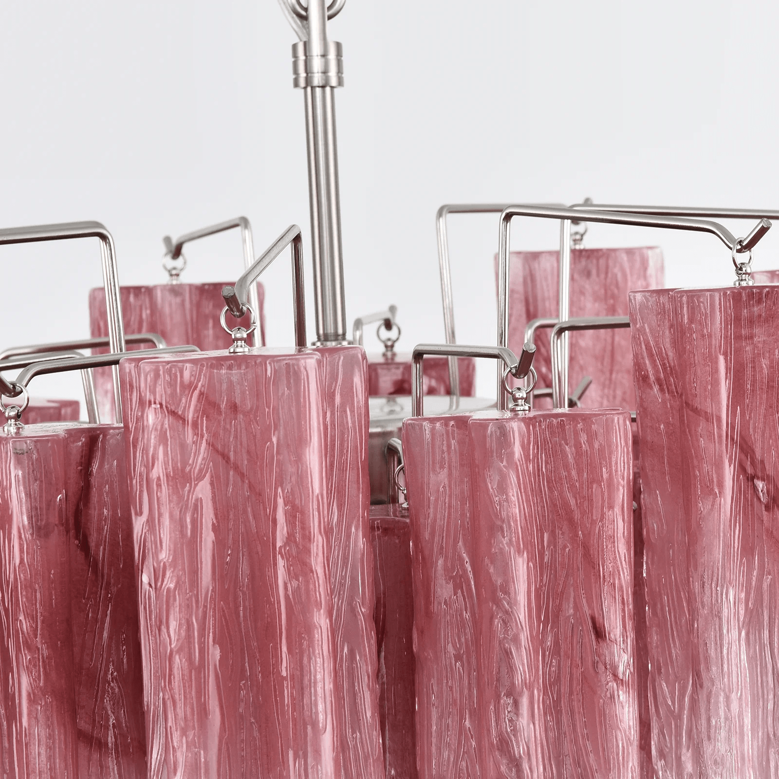 Aurora Lustre Rose Dégradé Murano Verre Étagé