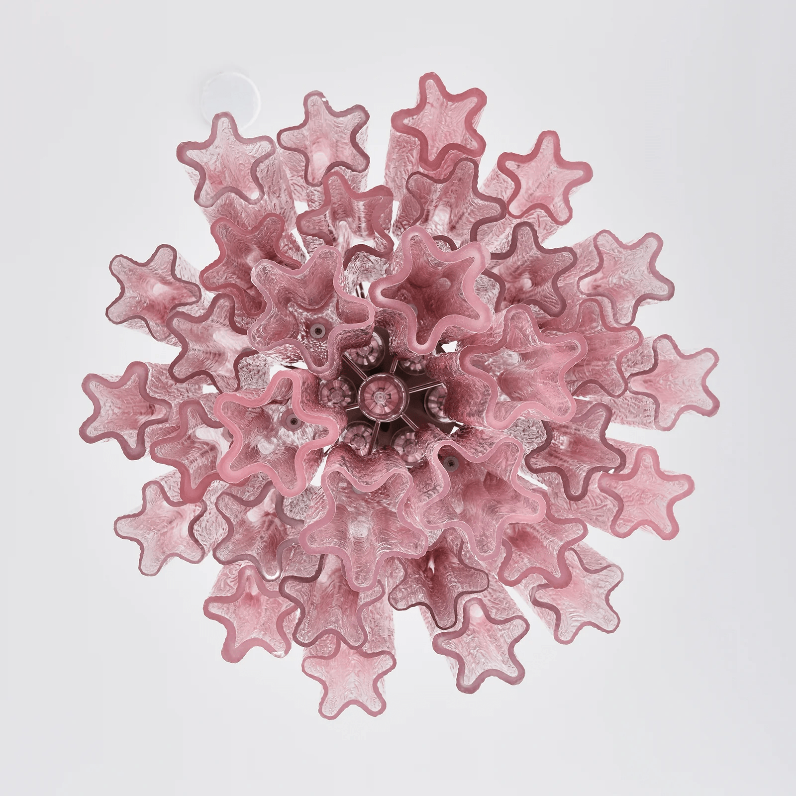 Aurora Lustre Rose Dégradé Murano Verre Étagé