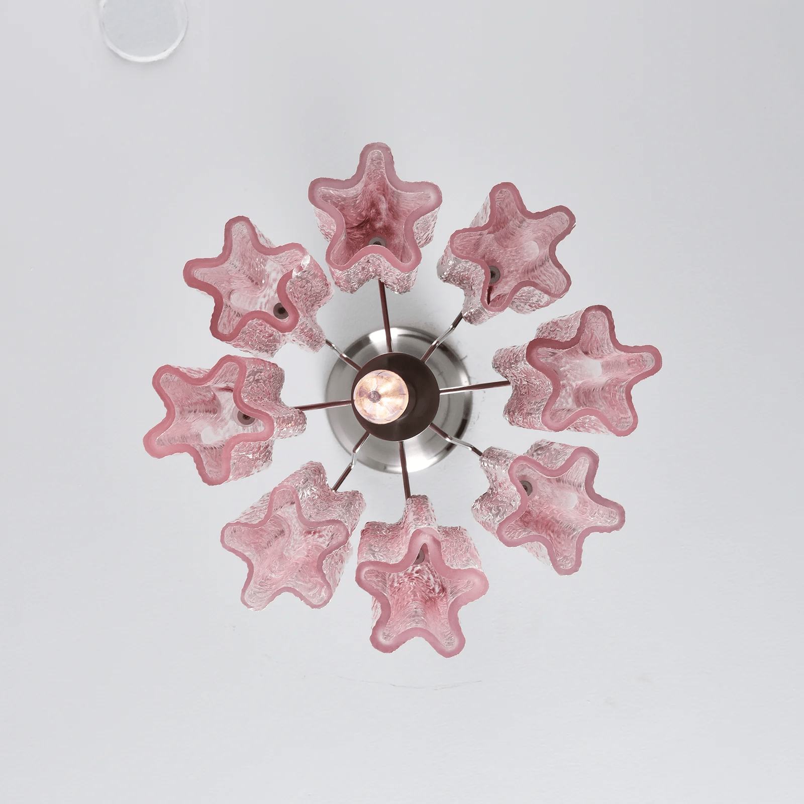 Aurora Lustre Rose Dégradé Murano Verre