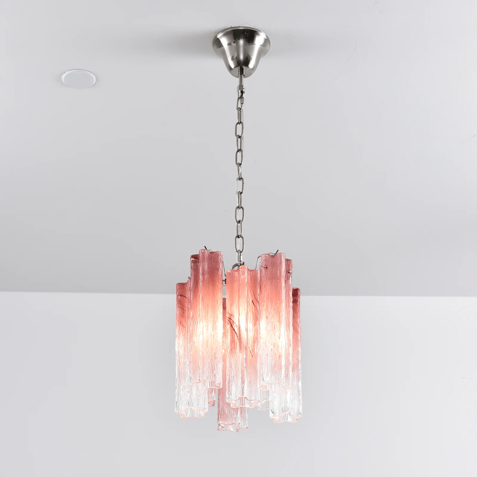 Aurora Lustre Rose Dégradé Murano Verre