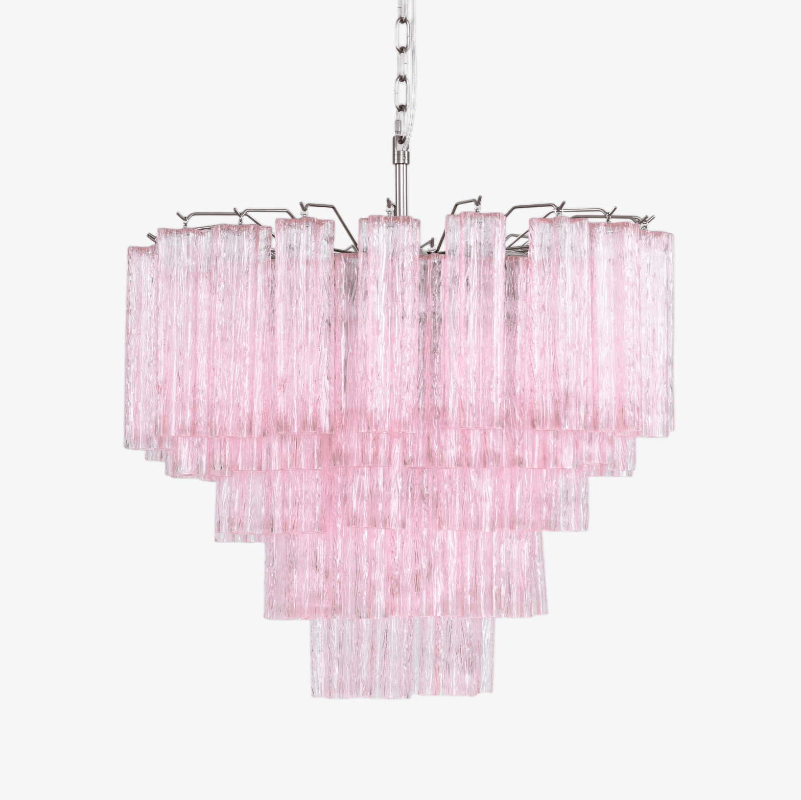 Aurora Lustre Rose Verre Multi-Étage Romantique