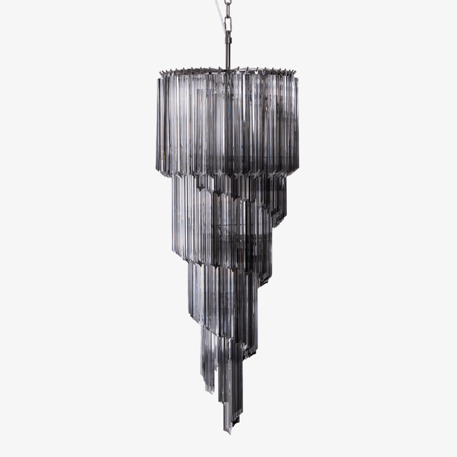Aurora Lustre Fumé Verre Spirale