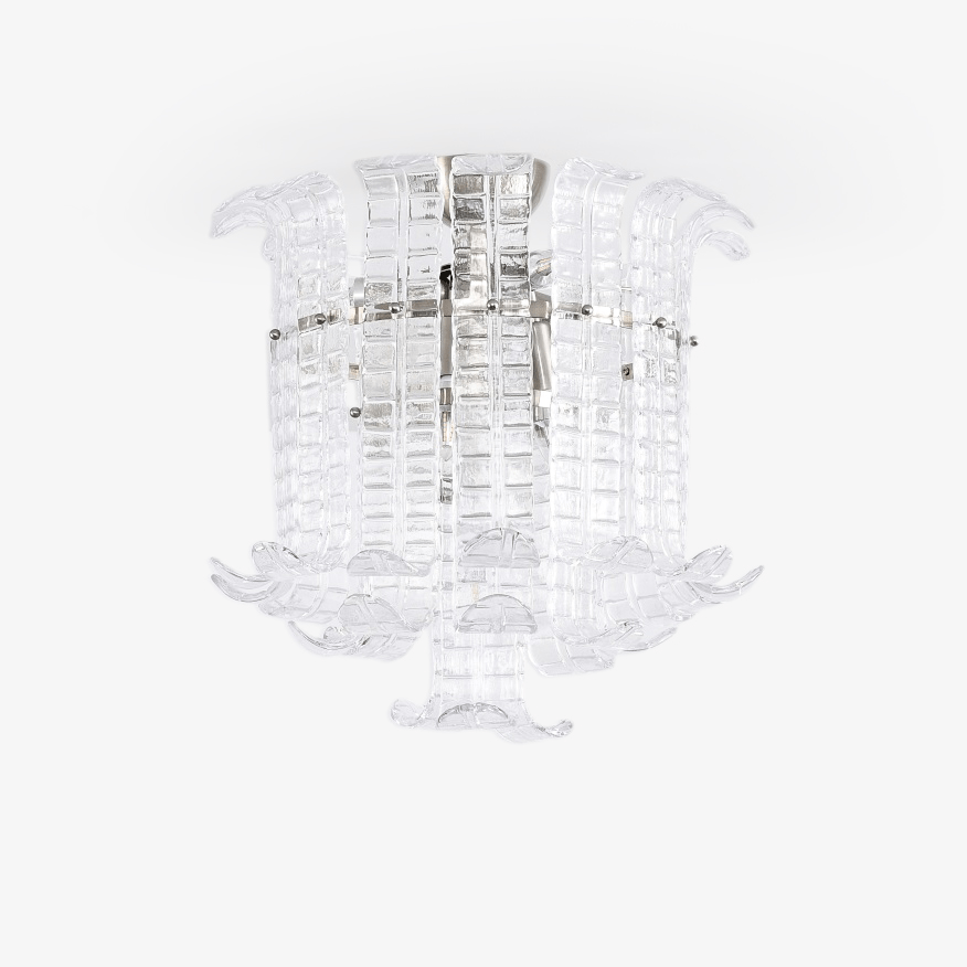 Aurora Lampe de Plafond en Verre de Murano Clair