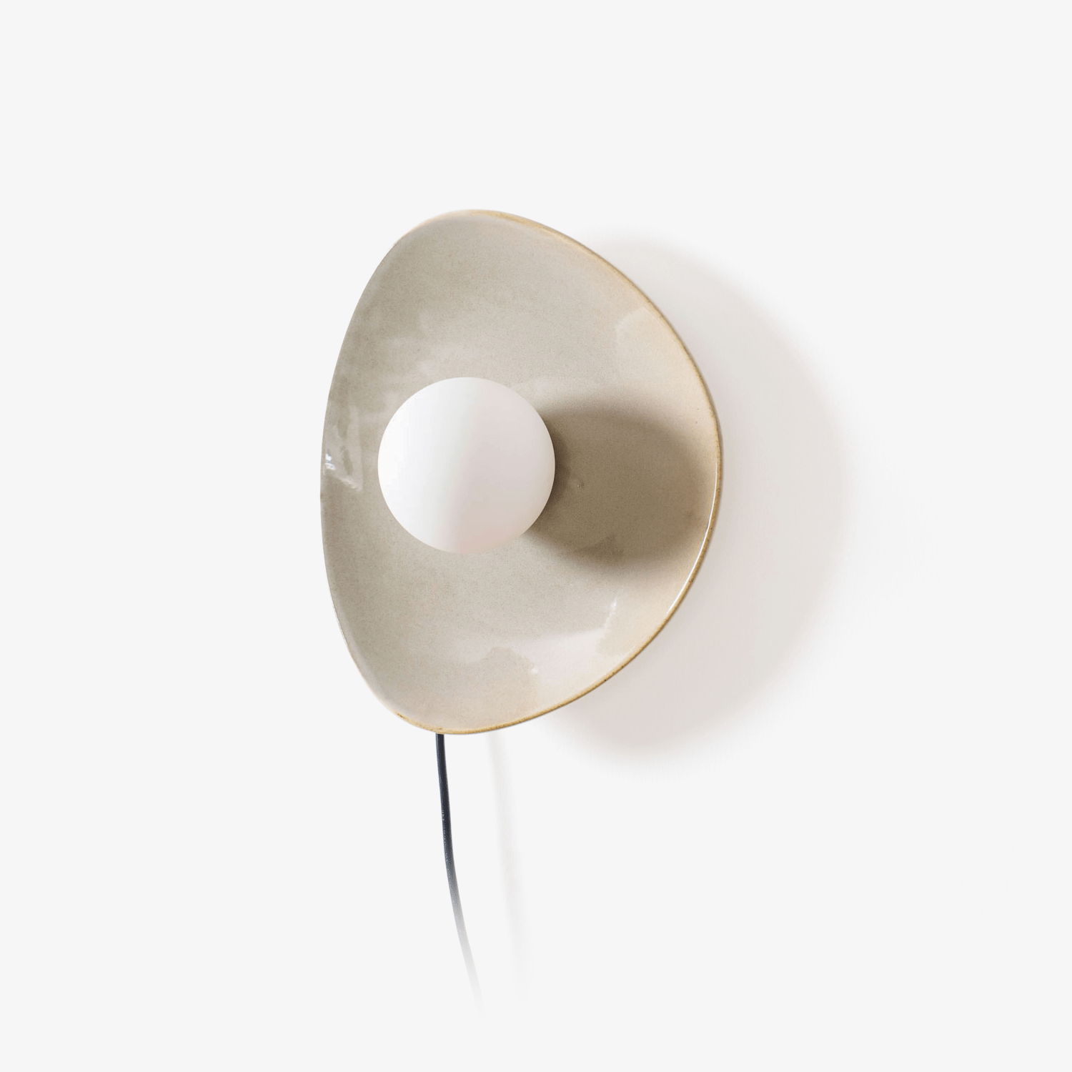 Nancy Pebble Disc Plug-in Ceramics Glass Wall Light