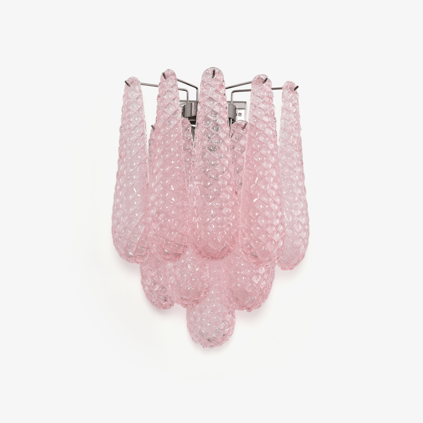 Aurora Applique Murale Rose Larme Verre Florale Artistique