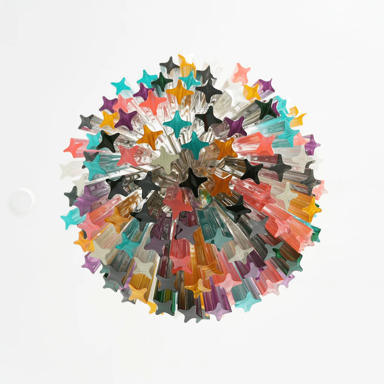 Aurora Lustre Murano Verre Coloré Prisme