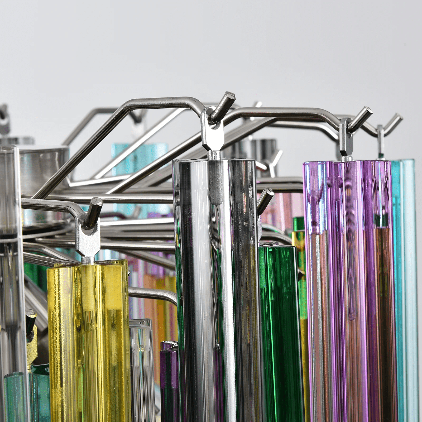 Aurora Lustre Murano Verre Coloré Prisme