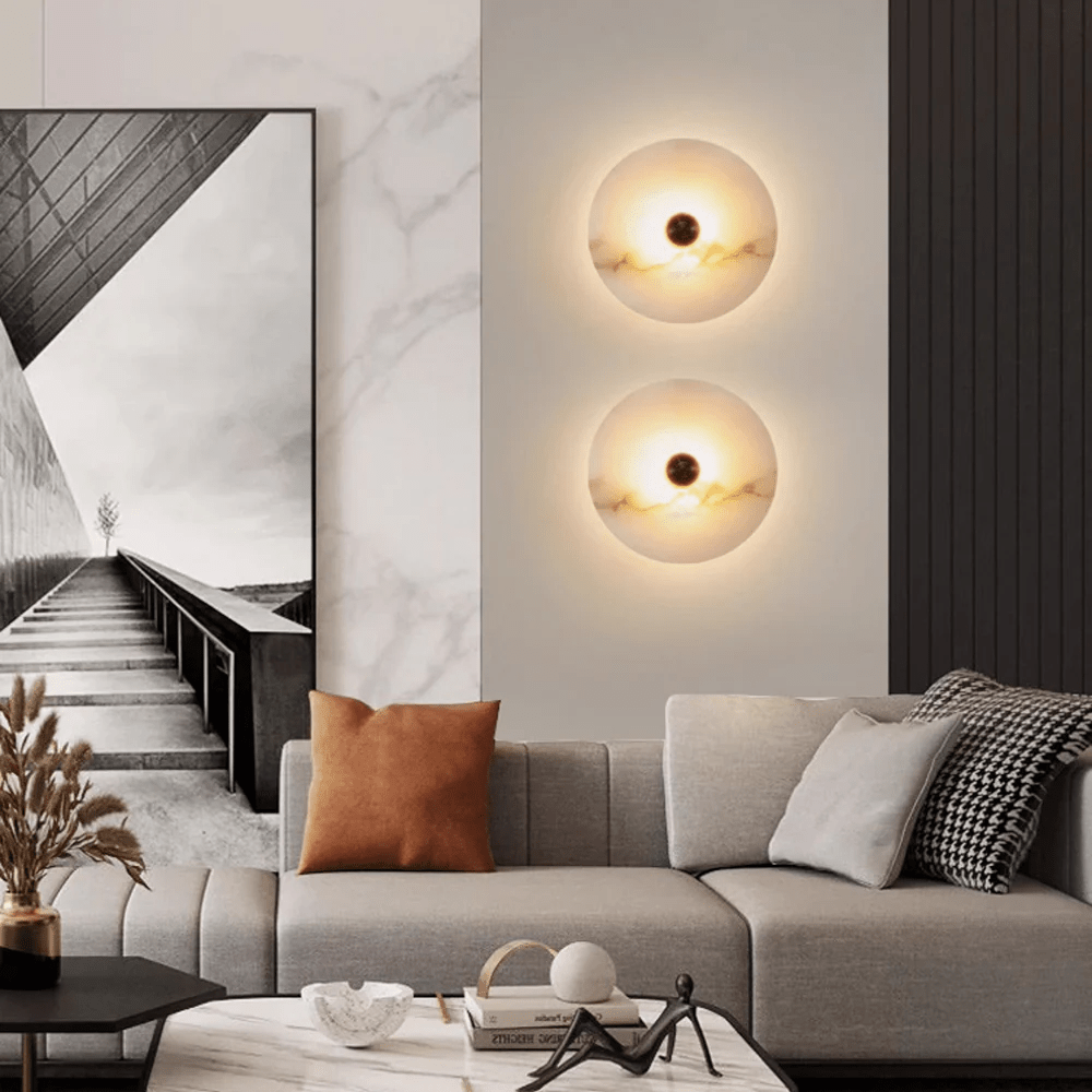 Selene Plafonnier Minimaliste en Albâtre