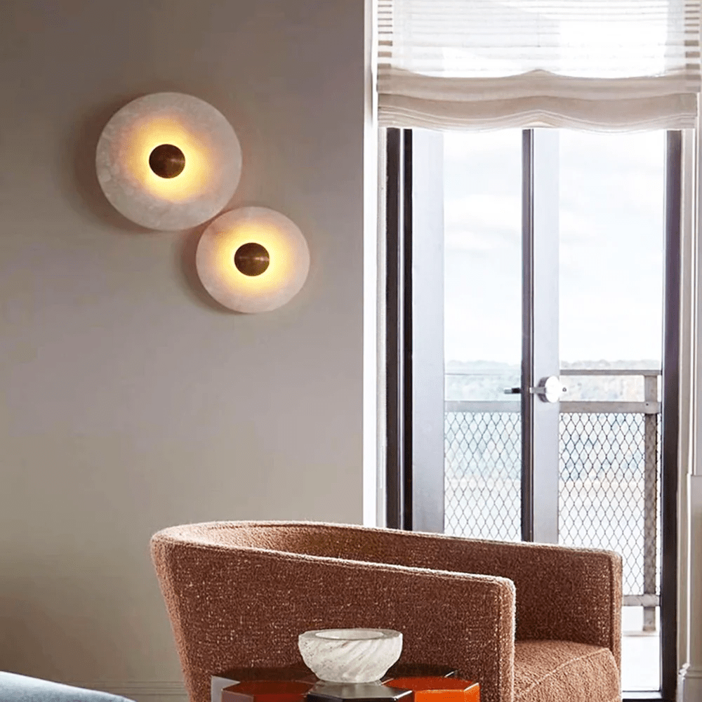 Selene Plafonnier Minimaliste en Albâtre