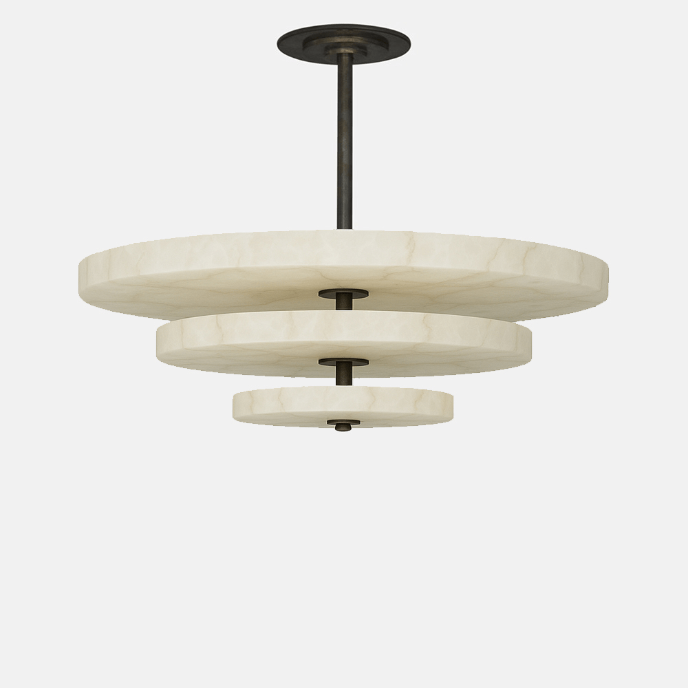 Liora Lustre Suspension Minimaliste en Albâtre