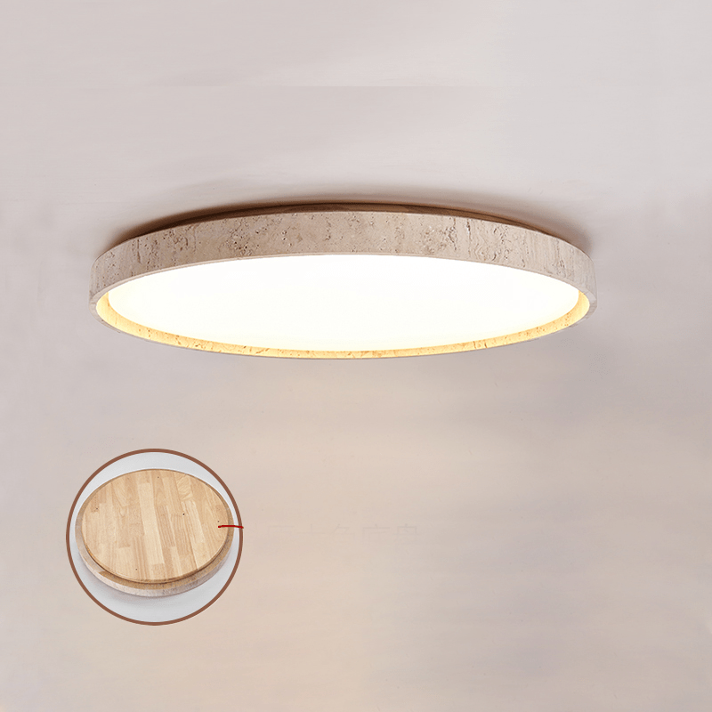 Kathy Lumière de Plafond Ronde en Travertin