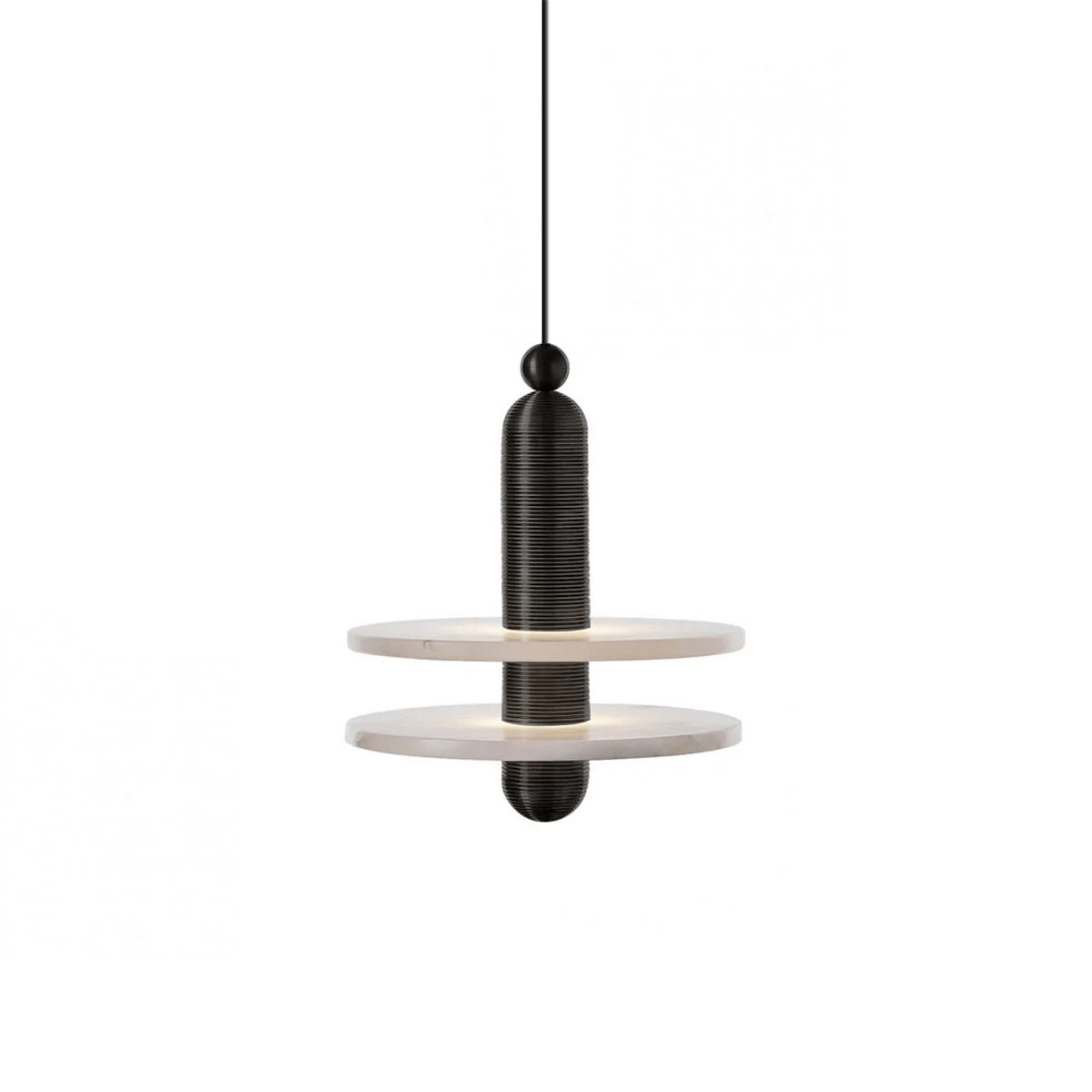 Orion Suspension Laiton Brossé Alabastre
