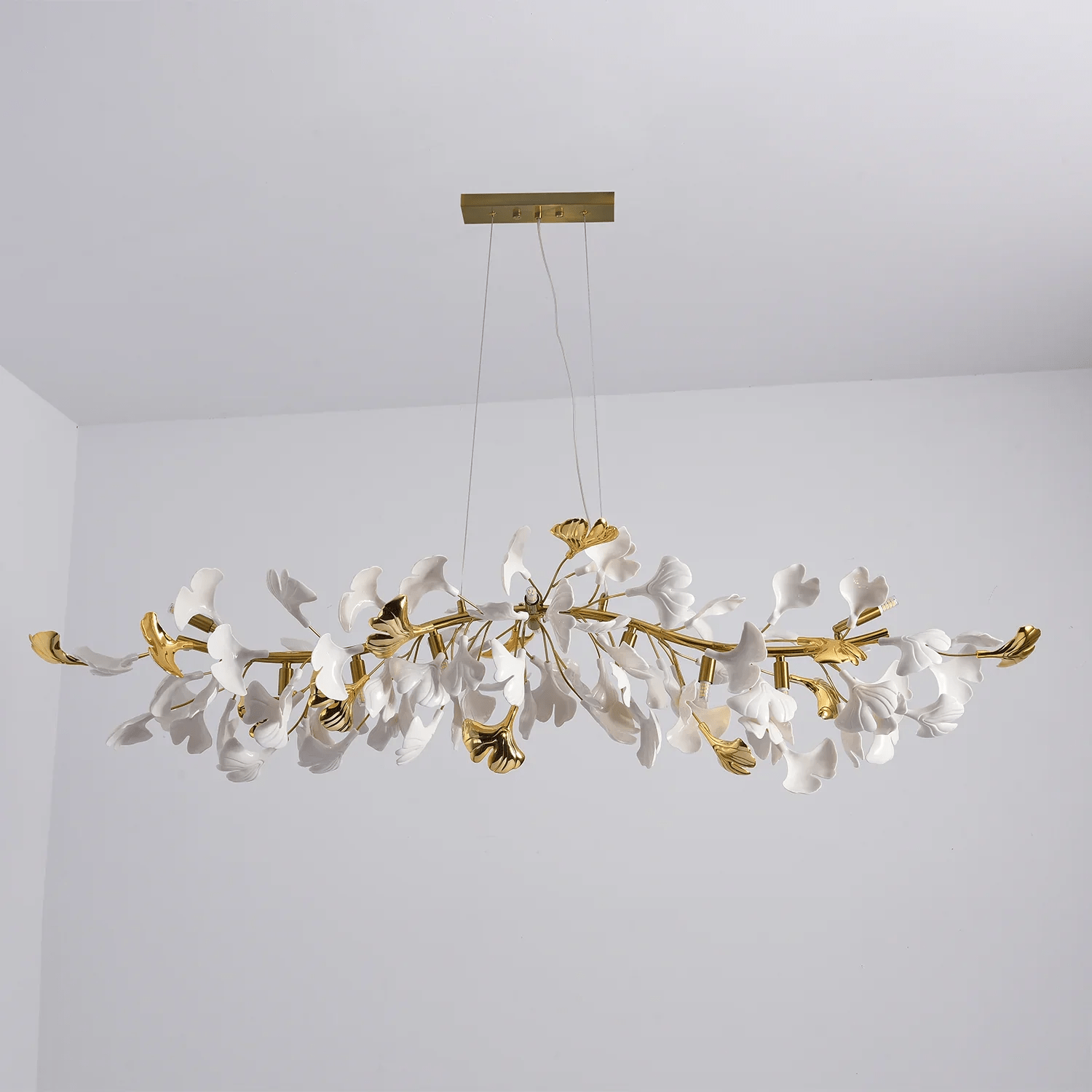 Olivia Lustre linéaire en céramique Gingko