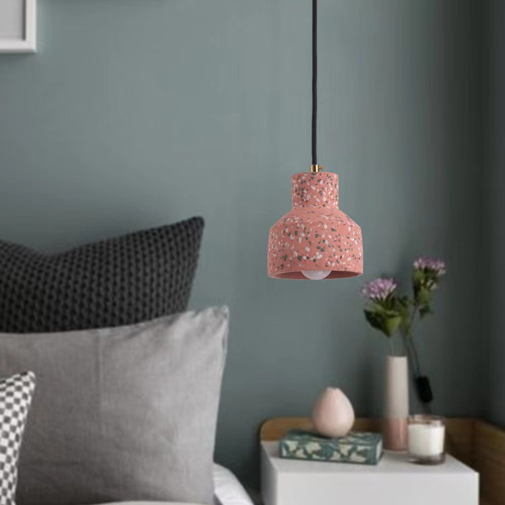 Halen Suspension Rond Décor Nordique. Métal/Ciment. 4 Couleur. Salon