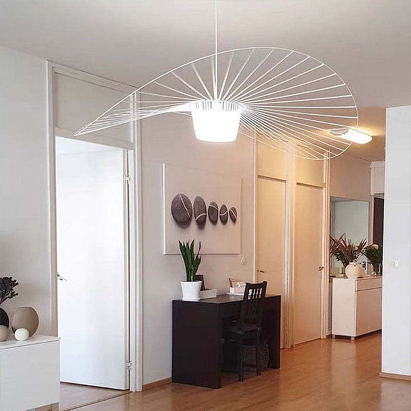 Zenro Suspension Vague Moderne. Tissu. Noir/Marron/Doré/Blanc. Salon