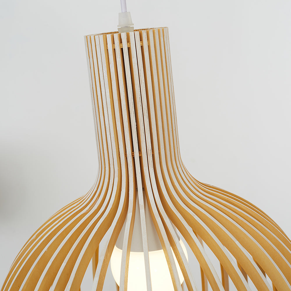 Inosa Suspension Design en Bois Sculpté Naturel Salle à Manger