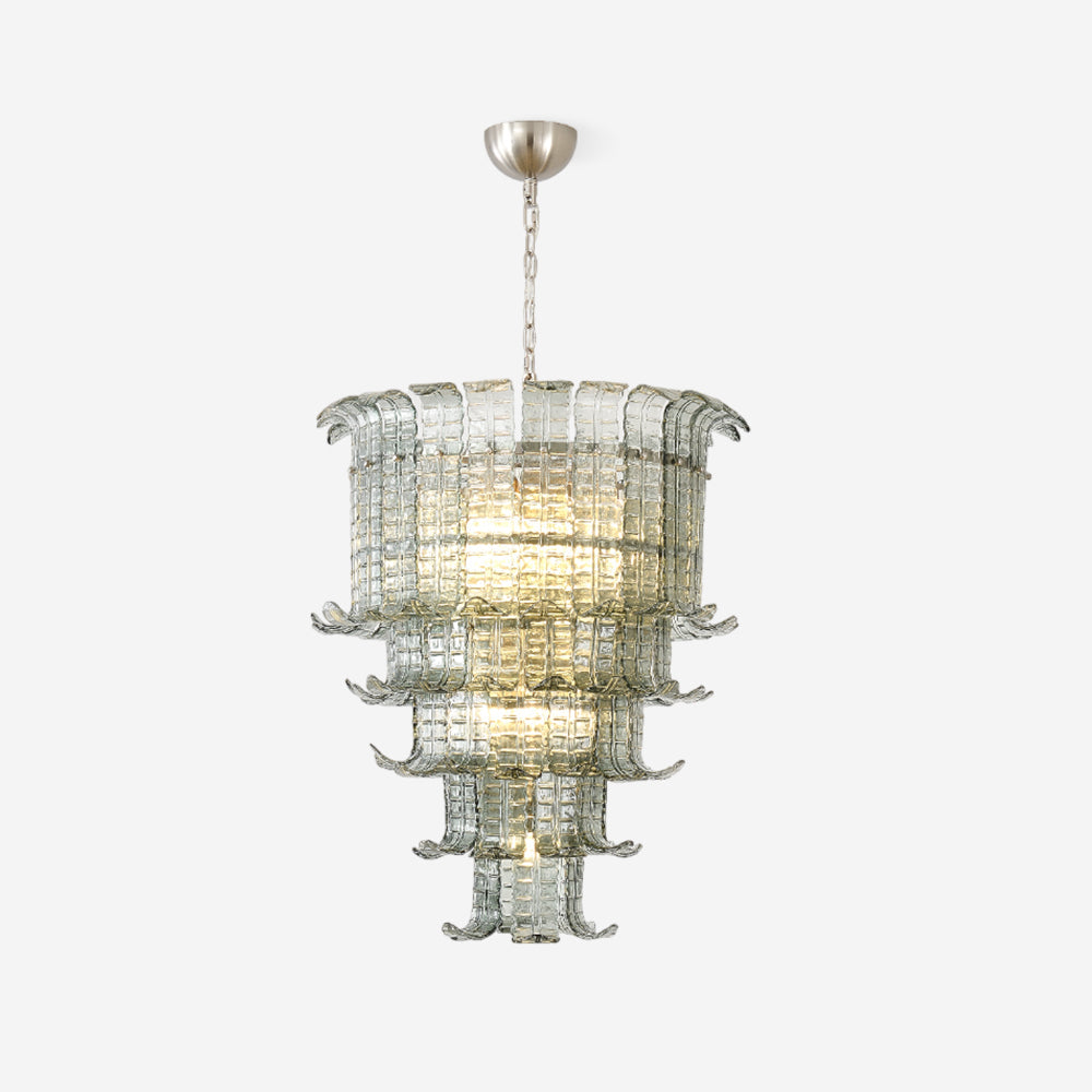 Brasher Lustre en Verre de Murano à Plusieurs Niveaux élégant