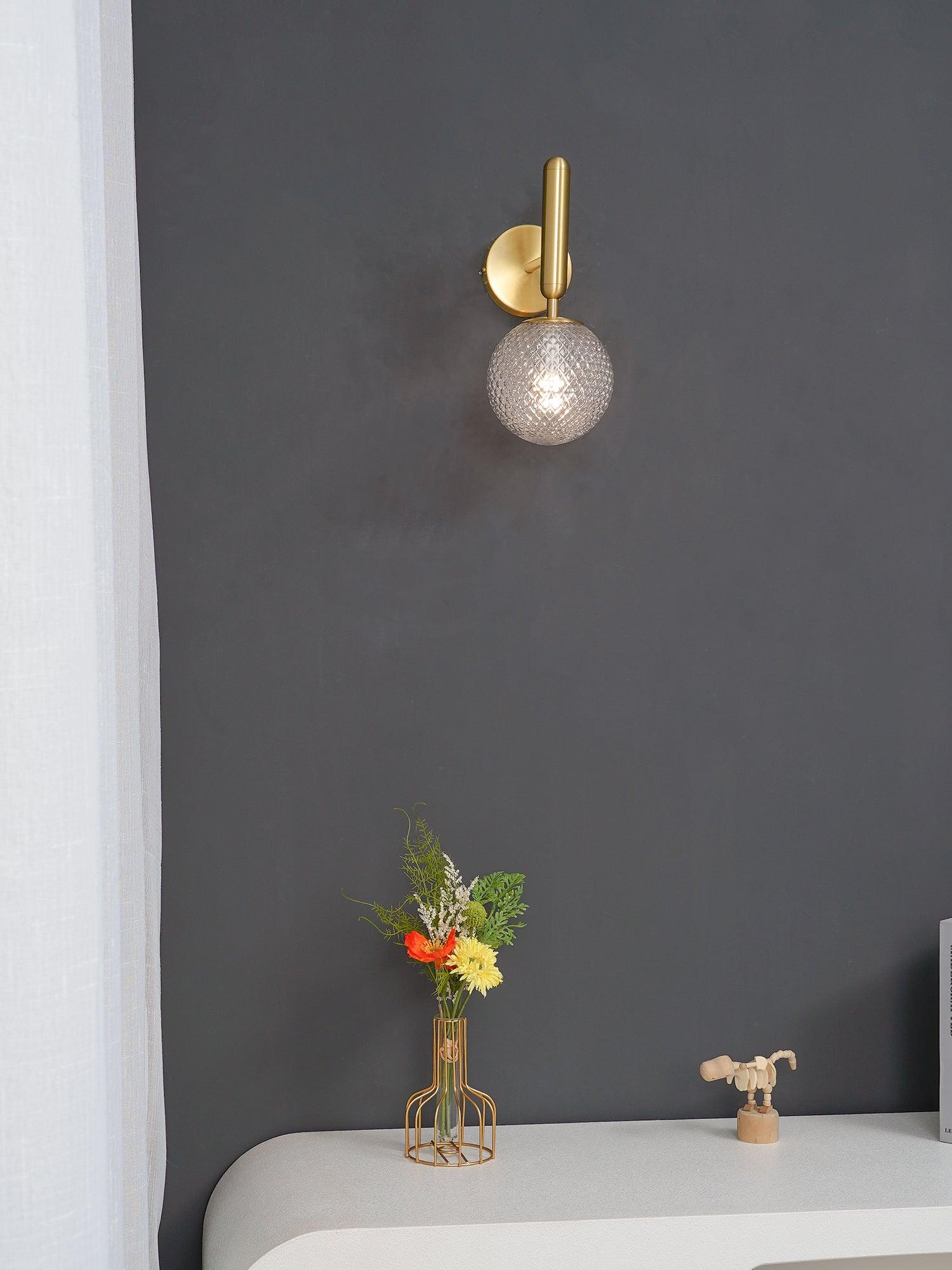Lustra Wall Lamp Plug In Glass Globe Nordic