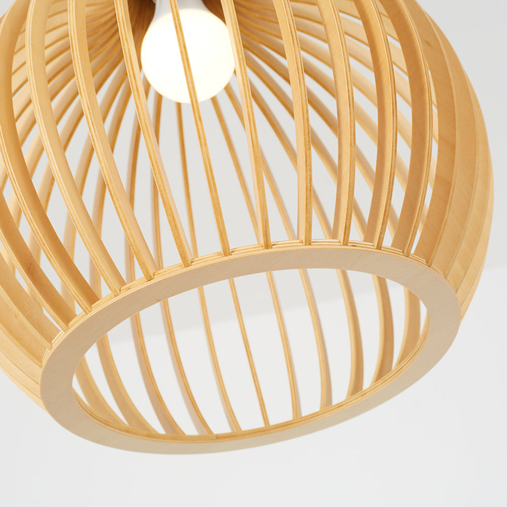 Inosa Suspension Design en Bois Sculpté Naturel Salle à Manger