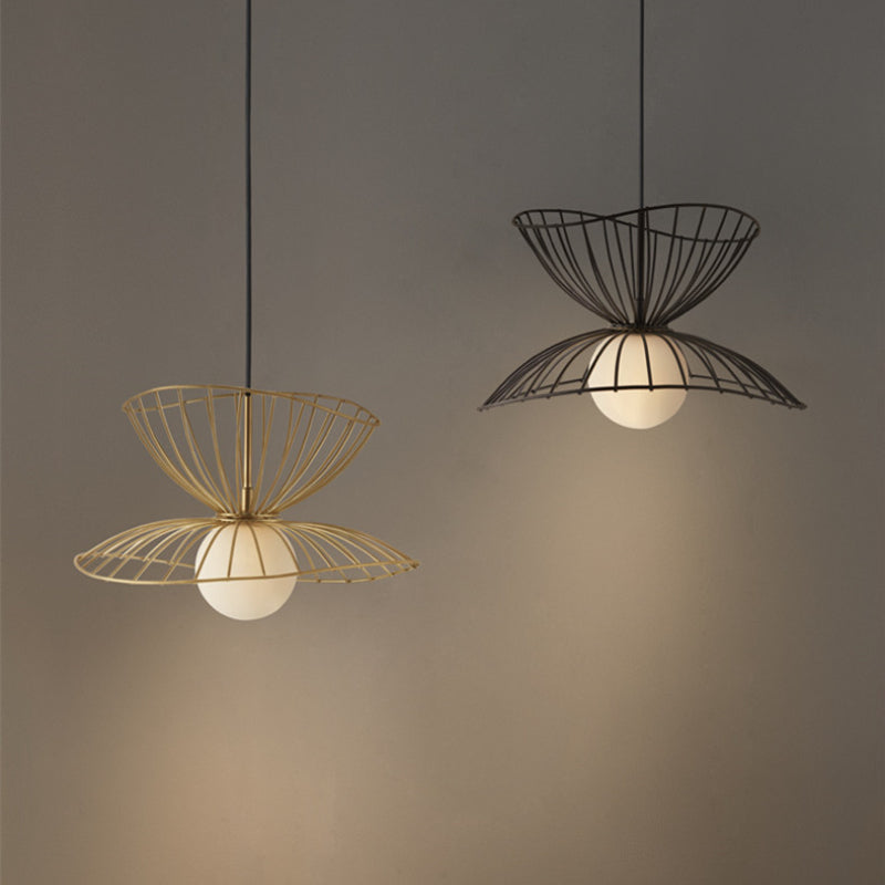 Ritta Luminaires  Suspension Vertigo LED Métal Noir/Or Salle à manger