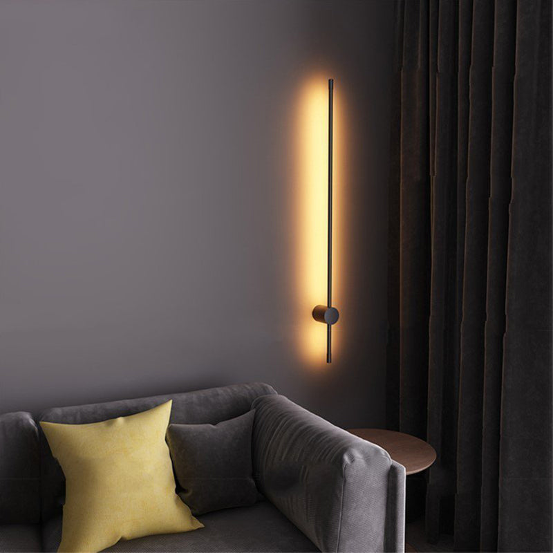 Eonix Applique Murale Intérieure Minimaliste Linéaire LED. Métal. Noir.