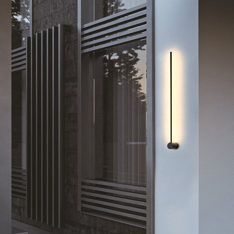 Eonix Applique Murale Intérieure Minimaliste Linéaire LED. Métal. Noir.