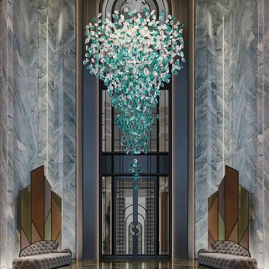 Veshaa Lustre en cristal de pierre de luxe postmoderne