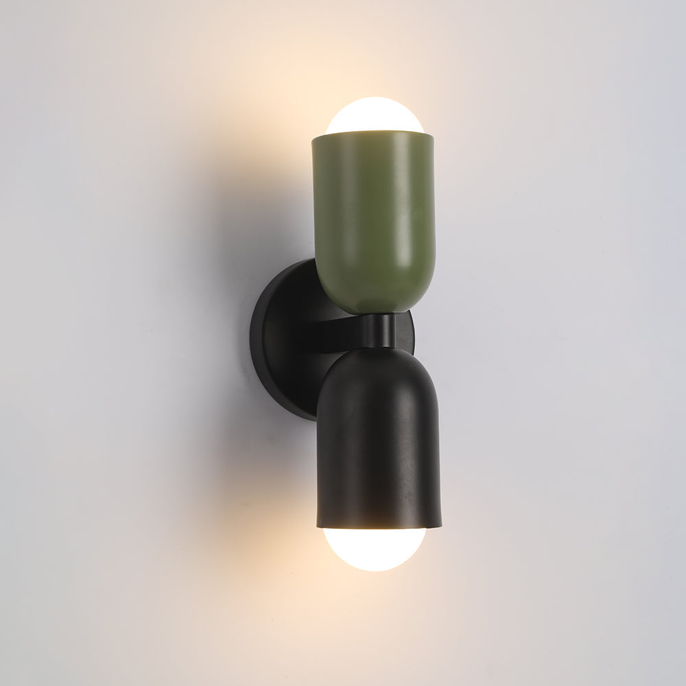Kira Applique Murale Cylindre Scandinave Métal Coloré Salon