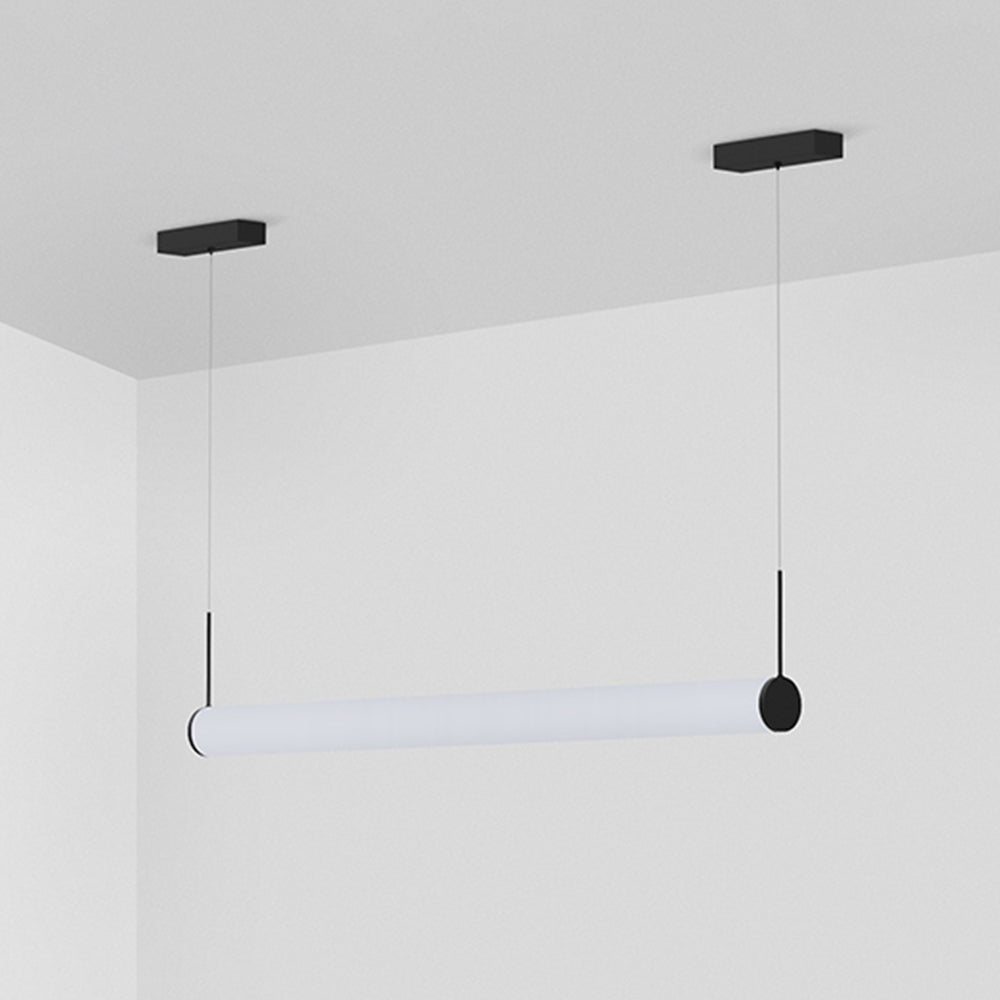 Ray Suspension Extérieure Cylindre Moderne, Métal/Acrylique, Noir/Blanc, Balcon