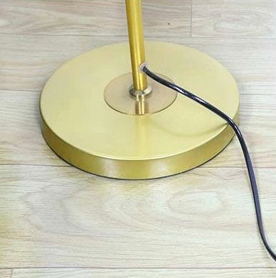 Valentina Design Lampadaire Bulle Simple Métal/Acrylique Doré Salon