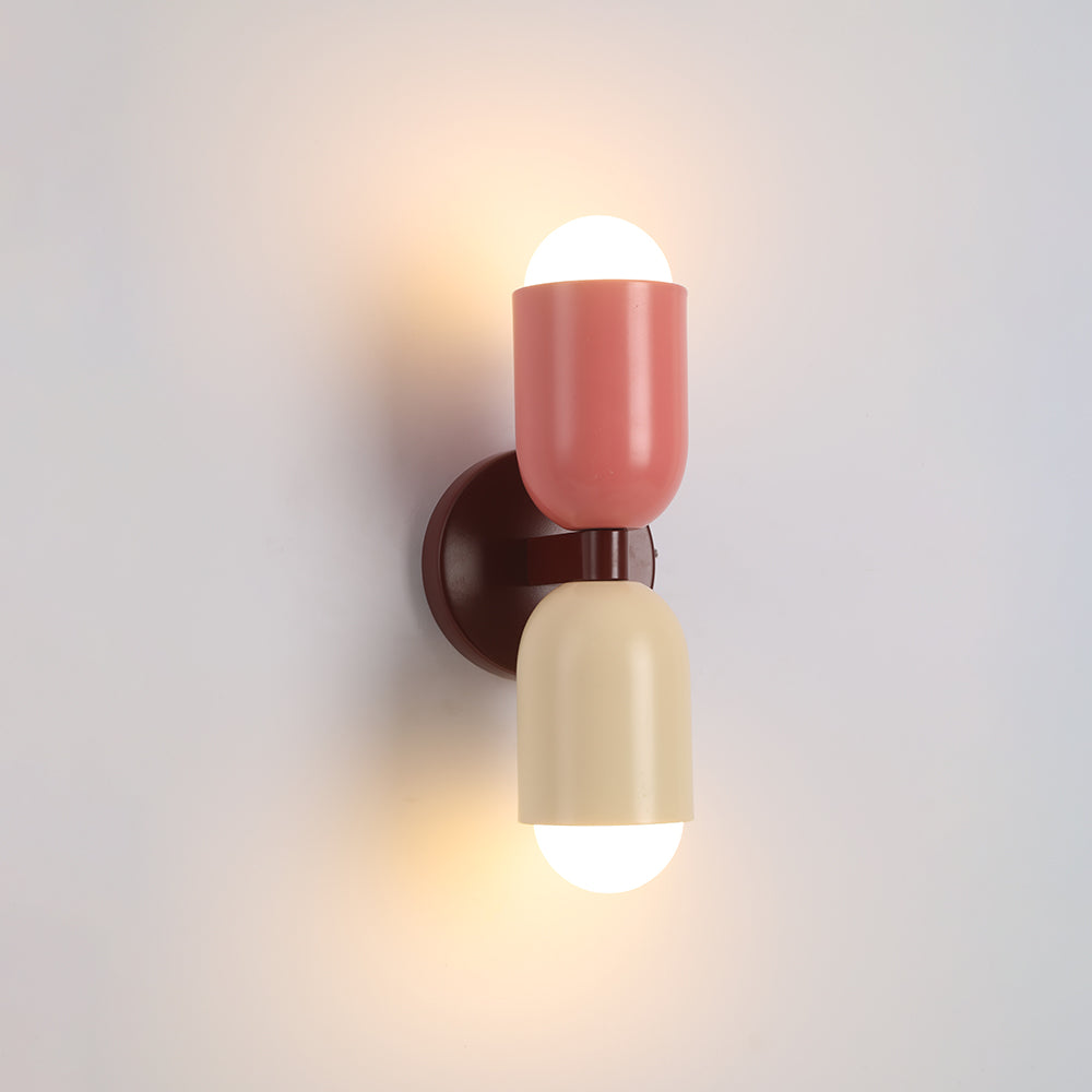 Kira Applique Murale Cylindre Scandinave Métal Coloré Salon