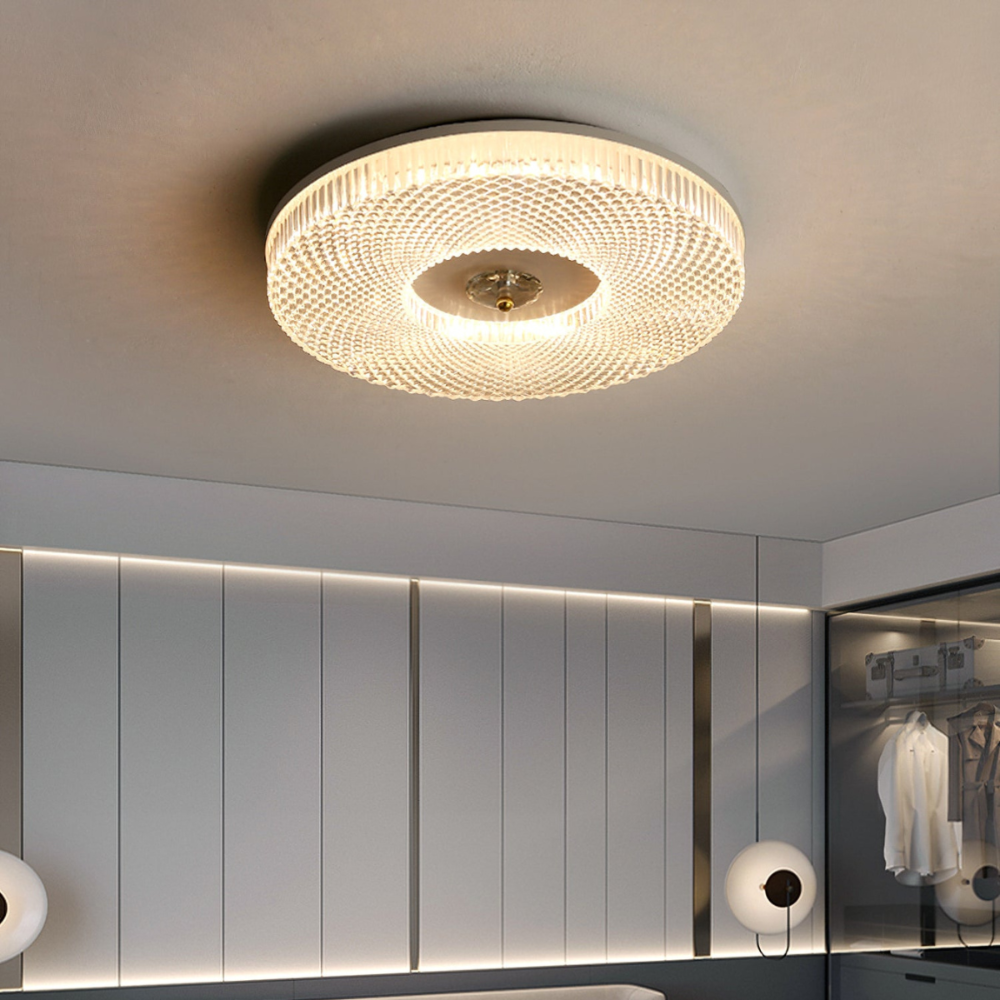 Orb Plafonnier  Moderne Rond LED Blanc/Doré/Noir Chambre à Coucher