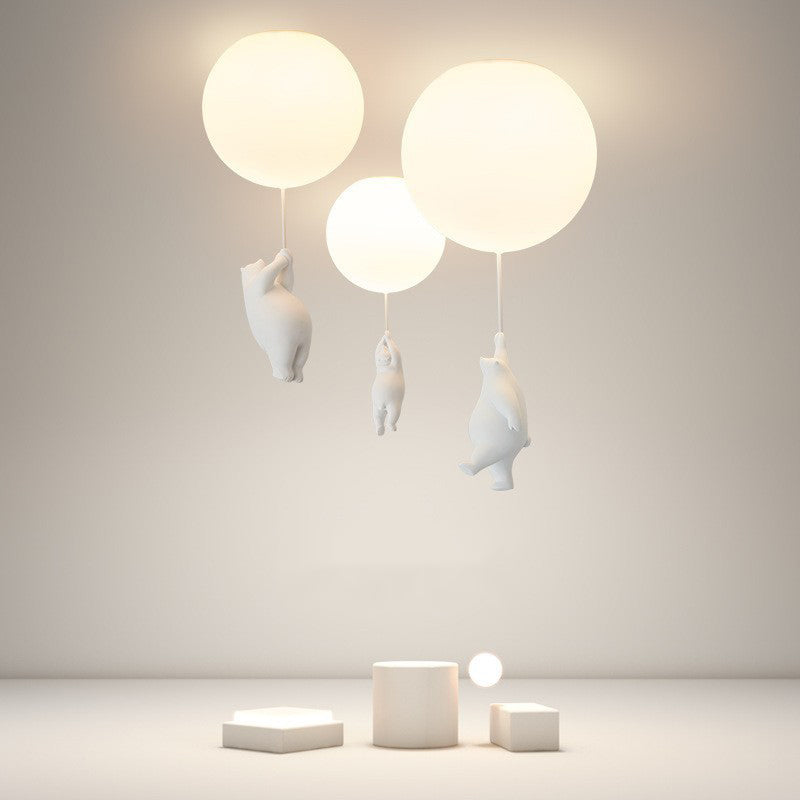 Bear Balloon Suspension/ Plafonnier Ballon Moderne Résine Chambre