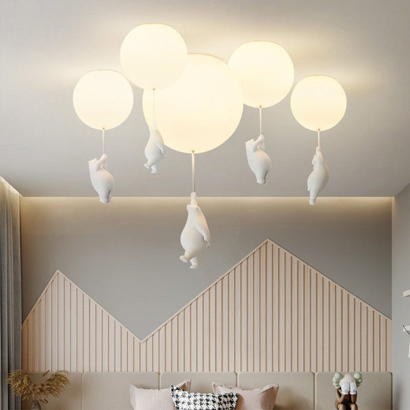 Bear Balloon Suspension/ Plafonnier Ballon Moderne Résine Chambre